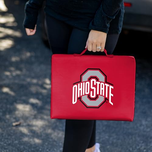 logo brands ncaa ohio state buckeyes unisex adult bleacher stadium cushion one size team color