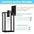 Outdoor Modern Wall Light Fixtures,Exterior Lighting Fixtures Wall Mount,Outside Porch Sconce Lights Waterproof,Wall Lamps for House,Patio,Front Door.Matte Black,2-Pack