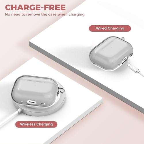 Image of OTOPO for Airpods Pro 3 Case Clear with Cleaning Kit 2025, Soft TPU Transparent Apple AirPods Pro 3rd Generation Protective Cover Skin Women Men for iPod Pro3 Case -Clear Black