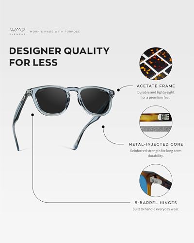 Image of WearMe Pro Wyndham Men's Polarized Sunglasses, Sports & Golf Design, UV400 | Shatter & Smudge-Resistant Lenses, Non-Slip Nose Pads, Head-Turning Style, Perfect for Sports, Includes Zipper Case & Pouch