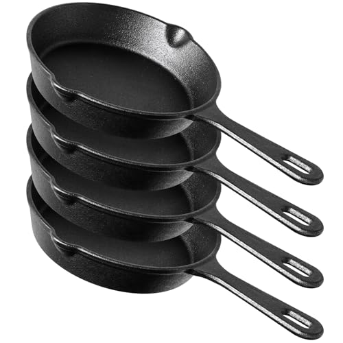 Vesici Gusseisen-Pfanne, 14 cm, kleine Bratpfanne mit Tropfausguss, rund, antihaftbeschichtet, Omelett-Pfanne, sicher, gesundes Kochgeschirr für Zuhause, Grillen, Küche, Party, Restaurant, Catering Vesici Gusseisen-Pfanne, 14 cm, kleine Bratpfanne mit Tropfausguss, rund, antihaftbeschichtet, Omelett-Pfanne, sicher, gesundes Kochgeschirr für Zuhause, Grillen, Küche, Party, Restaurant, Catering