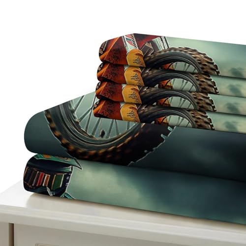 Parure de lit motocross King 220x240 avec housse de couette microfibre - 7