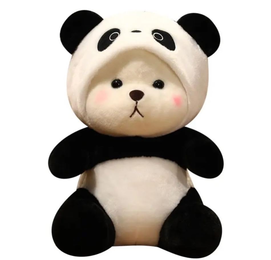 Image of Storescent Half Hooded Panda Plush Soft Toy | Adorable Animal Stuffed Toy for Kids | Home Decor for Boys & Girls | Soft & Huggable Plush Teddy Bear 50cm