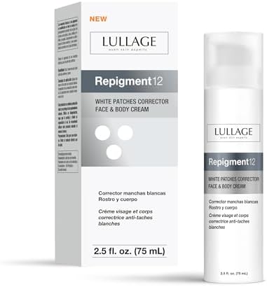 LULLAGE Repigment12 White Patches Corrector Cream for Dry Skin and Sensitive Skin, Paraben-Free Repigmentation Face and Body Cream for Women and Men, 2.5 Fl Oz