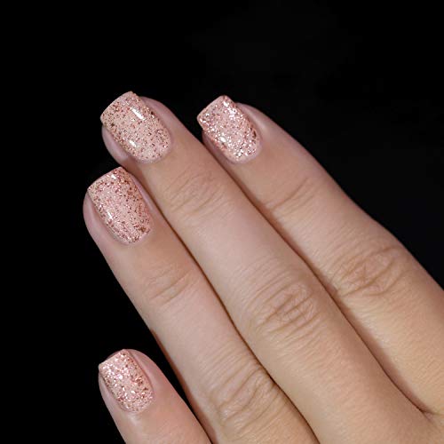 Image of ILNP Empress - Sea Pink Metallic Nail Polish Topper, Rosy Flakes, Chip Resistant, Non-Toxic, Vegan, Cruelty Free