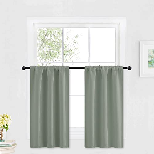 RYB HOME Kitchen Blackout Window Curtains Over Sink 36 inch Length