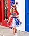 Hikkcos Red White and Blue Tutu 4th of July Costume Accessories Set Independence Day Costume Tutu for Halloween Labour Day Patriotic Costume