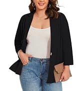MINTLIMIT Cotton Linen Blazer for Women Work Casual (Navy, Size 2XL)