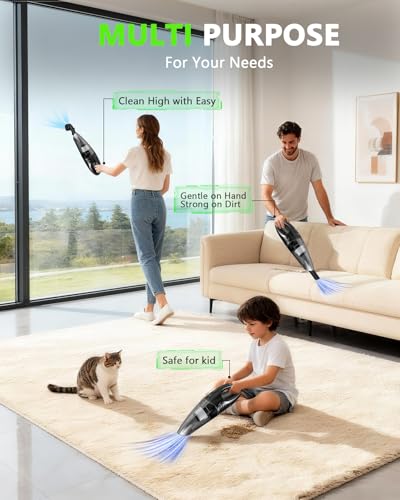 Image of Handheld Vacuum Cordless, Portable Car Vacuum, Black