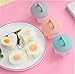 Ruluti 4 Pezzi/Set Carino Uovo Poecher Plastica Uovo Caldaia Cucina Uovo Cucina Utensili Uovo Forma Muffa Matrice con Coperchio Spazzola Pancake