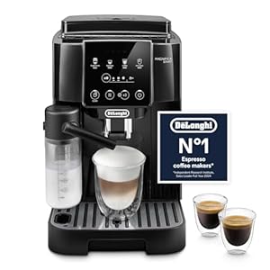 De’Longhi Magnifica Start ECAM220.60.B, Fully Automatic Bean to Cup Coffee Machine with 4 One-Touch Recipes, Soft-Touch Control Panel, Auto Milk, 1450W, Black