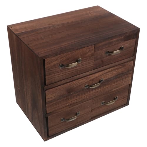 SAFIGLE Caja Organizadora para Escritorio de Madera Maciza Diseño y Funcional Almacenamiento de Joyas y Accesorios para Hogar