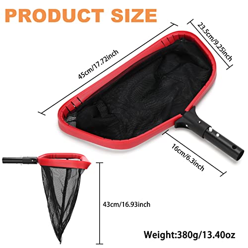 KeFanta Pool Skimmer Net,Heavy Duty Leaf Rake Cleaning Swimming Pool Cleaning Tool Frame Fine Mesh Netting Deep-Bag Catcher (Not Include Pole) - Thumbnail 5