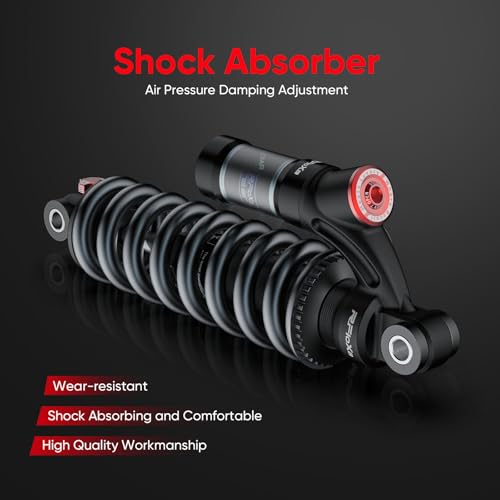 Mountain Bike Rear Shock Rebound/Compression Damping Adjustment Rear Shock Absorber Aluminum Alloy Coil Spring 750 lbs for MTB Bike/E-Bike/Scooters - 190mm (RAZ11AR) by KWYBOW - Image 2