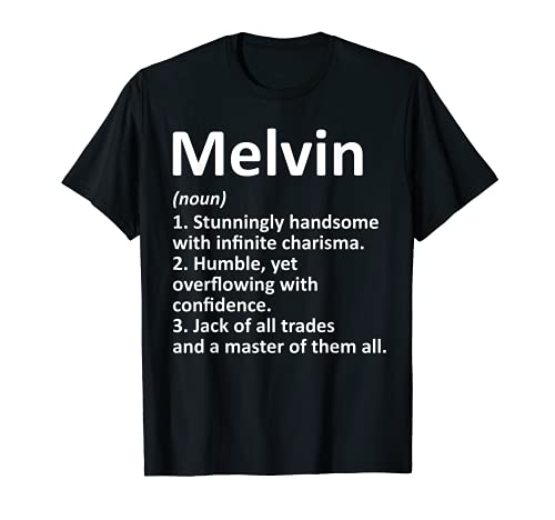 MELVIN Definition personalisierter Name lustige Geburtstagsgeschenkidee T-Shirt