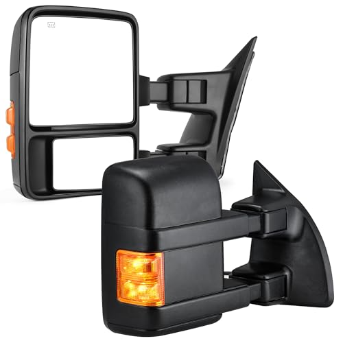DWVO Towing Mirrors Fit 1999-2007 F250 F350 F450 F550 Super Duty