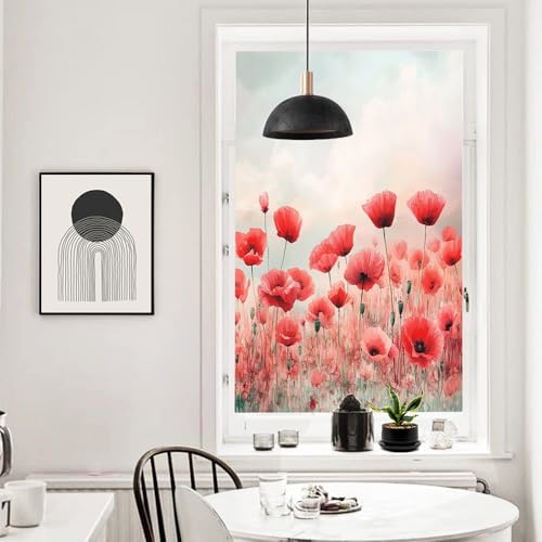 Vinilo decorativo para ventana Abstract Poppy 17.7x23.6 pulgadas miniatura 4