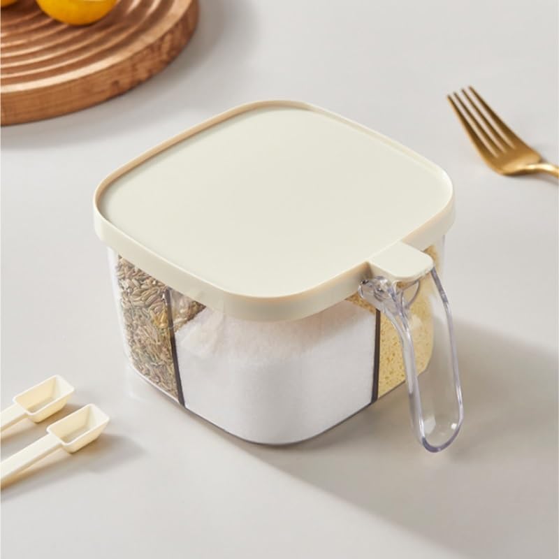 Spice Box Set Kitchen Household Four grid Jar