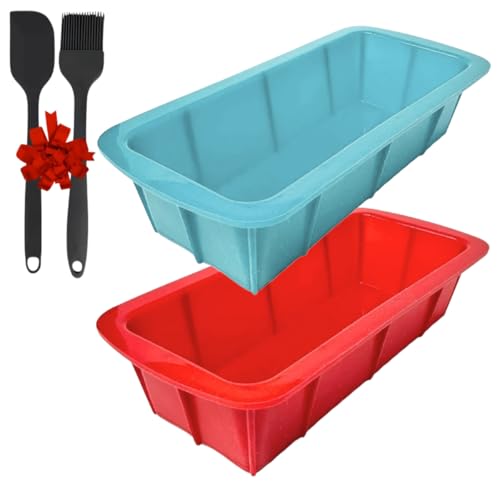 Catálogo de Panque más recomendados. 42 VERALY.MX | 2 Moldes de Silicona para Hornear Antiadherente, Moldes Panque, Silicona Toast Mould Juegos para Hornear Molde Cuadrado Capacidad de 1 Litro Sin BPA para Panque Pan...