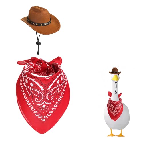 2 costumes western cowboy ensemble pour oies jardin 17-23 po chapeau bandana