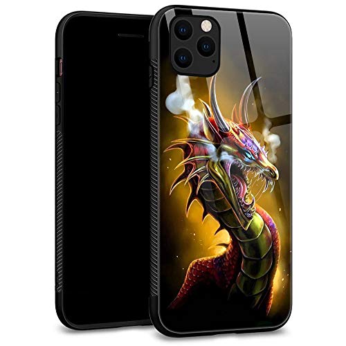 Iphone 11 Case,Epic Dragon For Iphone 11 Cases Tempered Glass Back Shell Pattern Designed With Soft Tpu Bumper Case For Apple Iphone 11 Case 6.1 Inch #TOP10
