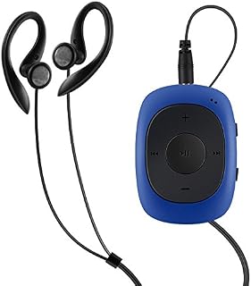 AGPTEK G02 8GB Mini Clip MP3 Player with FM Radio for Jogging Running Gym, (sweatproof cover added), Blue