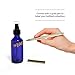 CULINAIRE 2oz Glass Spray Bottles for Essential Oils with Gold Pen Marker, Small Fine Mist Spray Bottle, Refillable, for Hair Spray, Essential Oils, Colognes, and Hand Sanitizers, Blue, Pack of 24