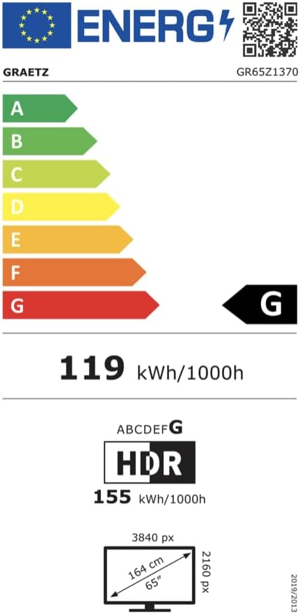 TV GRAETZ 65 Mod. GR65Z1370 UHD 4K Smart WebOS HDR10 Bluetooth UltraSlim Frame DVBT T2 DVBS S2 DVBC TV GRAETZ 65 Mod. GR65Z1370 UHD 4K Smart WebOS HDR10 Bluetooth UltraSlim Frame DVBT T2 DVBS S2 DVBC
