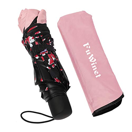 Sakura Umbrella-Windproof Anti Rain/Sun,Cherry Blossom Folding Umbrella (Pink) #TOP6