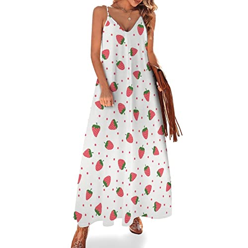 strawberry maxi dress Strawberry Lemonade Maxi Dress, Fuchsia Large