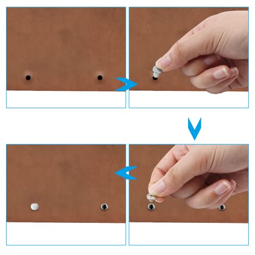 Cionyce 50 Sets M5 X 10Mm Chicago Screw Posts Binding Screws, Phillips Chicago Binding Screws Assorted Kit For Leather, Scrapbook, Book, Photo Albums #TOP3