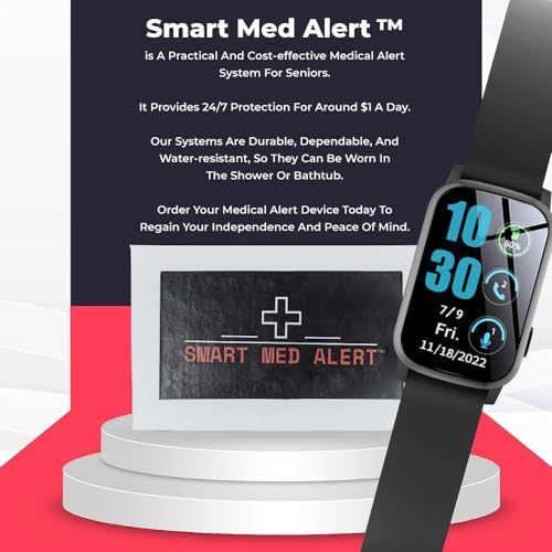Smart Med Alert Elderly Cellular Medical Alert Device | Fall Detection | Senior Wearable Smartwatch thumb #6