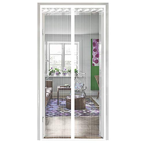 Moustiquaire Magnétique 110x210cm, Aimants Ultra Seal Écran Moustiquaire Facile Ouvrir et Fermer Cover