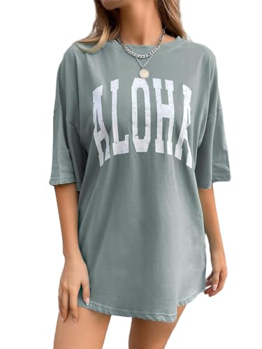 Image of Remidoo Oversized Graphic Tshirts for Women Casual Loose Fit Short Sleeve Tee
