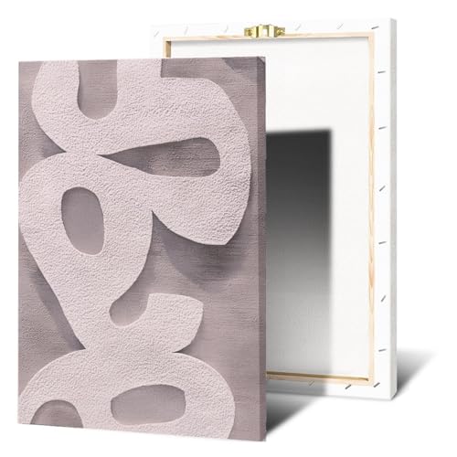 Grey and White Abstract Art Print, Modern Minimalist Canvas Wall