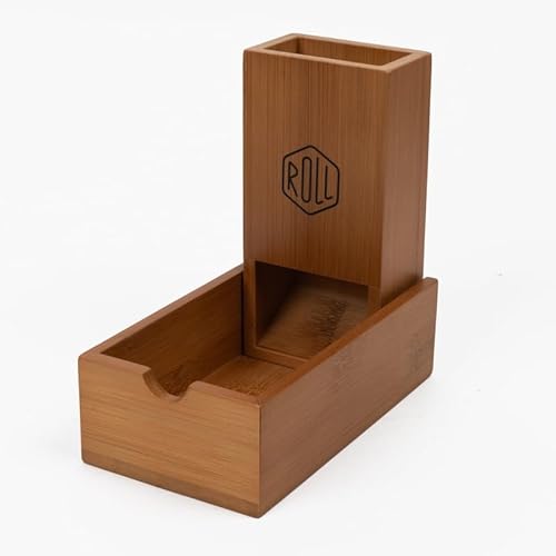 Professor Puzzle - Magnetischer Würfelturm aus Bambus – einfache und schnelle Montage – kompaktes Format – Würfel Nicht im Lieferumfang enthalten