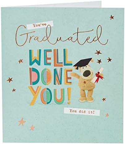 Boofle Graduation Card - 'Well Done You' - Cute Design for Male or Female
