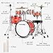 AODSK Kid Drum Sets 5-Piece for Beginners, 14 inch Full Size Complete Drum Kit with Adjustable Throne, Cymbal, Hi-Hat, Pedal & Drumstick