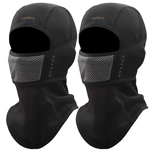 KINGBIKE Balaclava Ski Mask Motorcycle Running Full Face Cover Black for Men Women Warm Winter Cold Weather Gear Cycling(black,2pack)