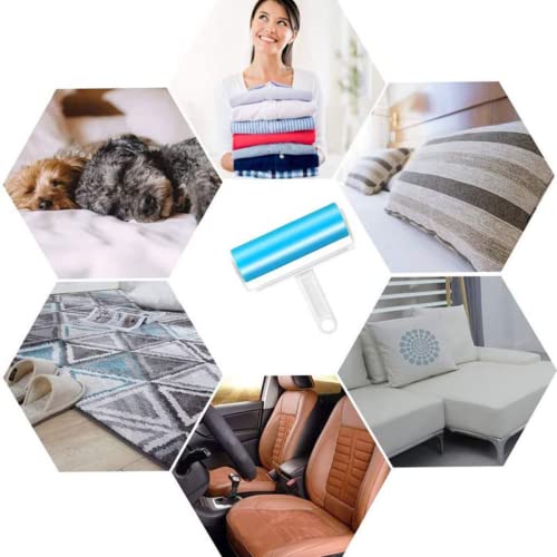 Tira Pelos Lavavel Rolo Removedor de Fiapos, cabelos, Poeiras Adesivo Refil Rolo adesivo para remove