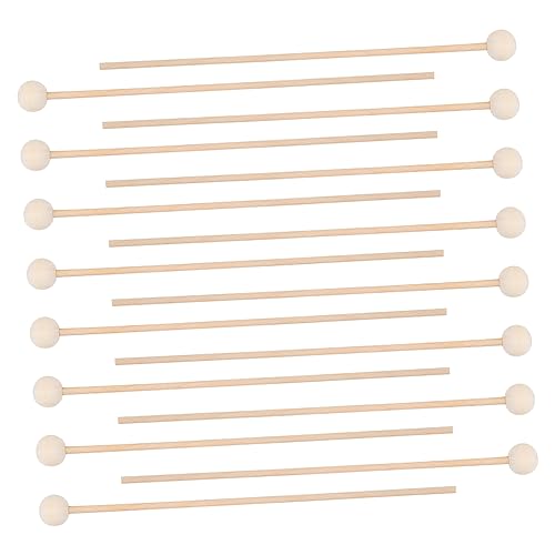 FUNOMOCYA 100Pcs Wooden Honey Stirring Sticks Long Handle Mixers for Beverages for Cocktails Juice and More for Bars Homes and Cafes