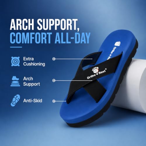Image of Ortho + Rest Men's Orthopedic Cross Strap Flip Flops