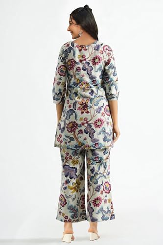 Image of Toochki Women's Multi Color Floral Printed Rayon Stitched Salwar Suit Set | Salwar Suit Set for Women | 3 /4 Sleeve Salwar Suit Set | Salwar Suit Set