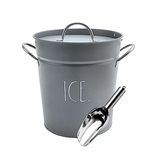 Rae Dunn Ice Bucket with Scoop - Stainless Steel...