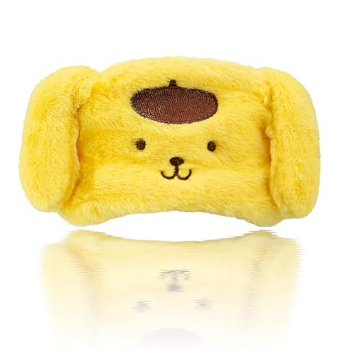 Antifaz para dormir Kawaii de dibujos animados, lindo antifaz de felpa para niños, adolescentes, niñas y mujeres (Purin)