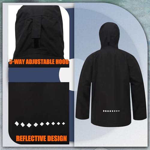 RainRider Rain Suits for Men Women Waterproof Rain Gear Jacket with Bib Pants Foul Weather Gear for Fishing Sailing3