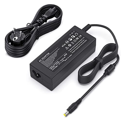 Cargador 65W AC Adaptador para Acer Ordenador Portatil Alimentacion 19V 3.42A para Acer Aspire One E15 E17 E5 ES1 E1 E1-571 E3 5742 5750 5920 5738Z V5 V3 A315-21 A315-31 A315-51 PC Cable 5.5 * 1.7 mm Cover