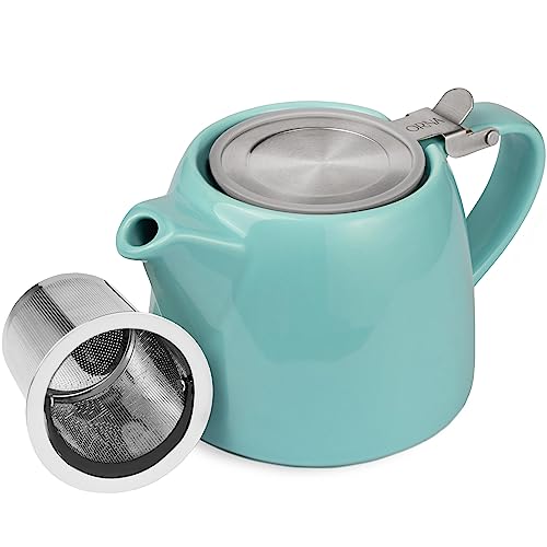 ORNA Keramik Teekanne mit Siebeinsatz – Kleine Teekanne für losen...