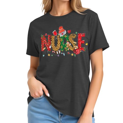 Image of 4th of July Nurse Bow Shirts Women-Cute Patriotic Nurse Bow Short Sleeve American Flag Bowknot Tee Tops