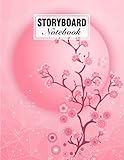 Storyboard Notebook: Cinema Notebooks for Cinema Artists With Cherry Blossom Cover / Notebook Sketchbook Template Panel Pages for Storytelling | Size 8.5